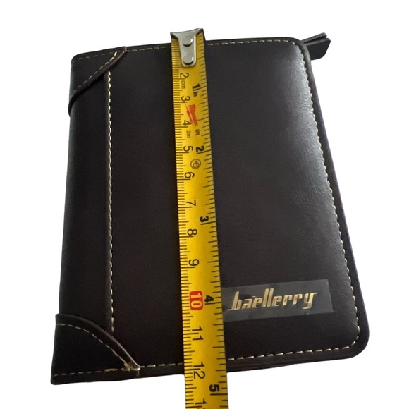 🆕 Men Wallet PU Leather Dark Brown - Picture 9 of 9